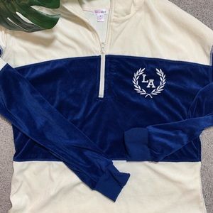 Flirtitude Velour LA Souvenir Jacket dodgers